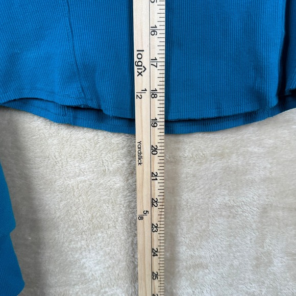 Victoria's Secret Cropped Sweatshirt Blue Long Sleeve Top Womens Size M - Picture 9 of 9